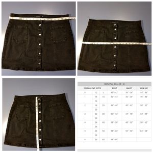 Blackheart 2x black denim snap front skirt